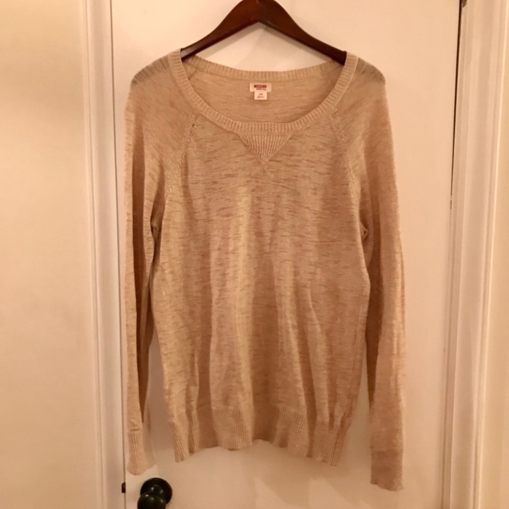 Target (Mossimo brand) tan lightweight sweater